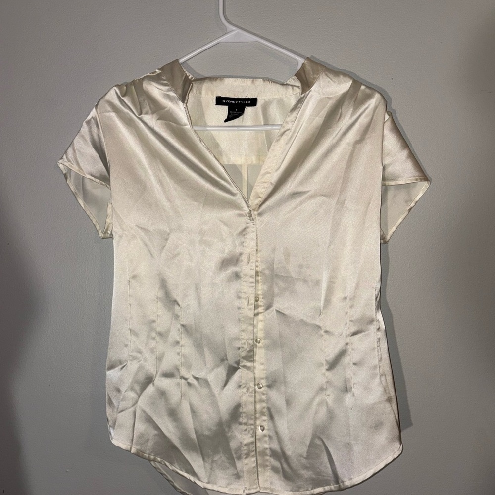 Sydney Tyler - Cream Sailor Collar Button Down Shirt